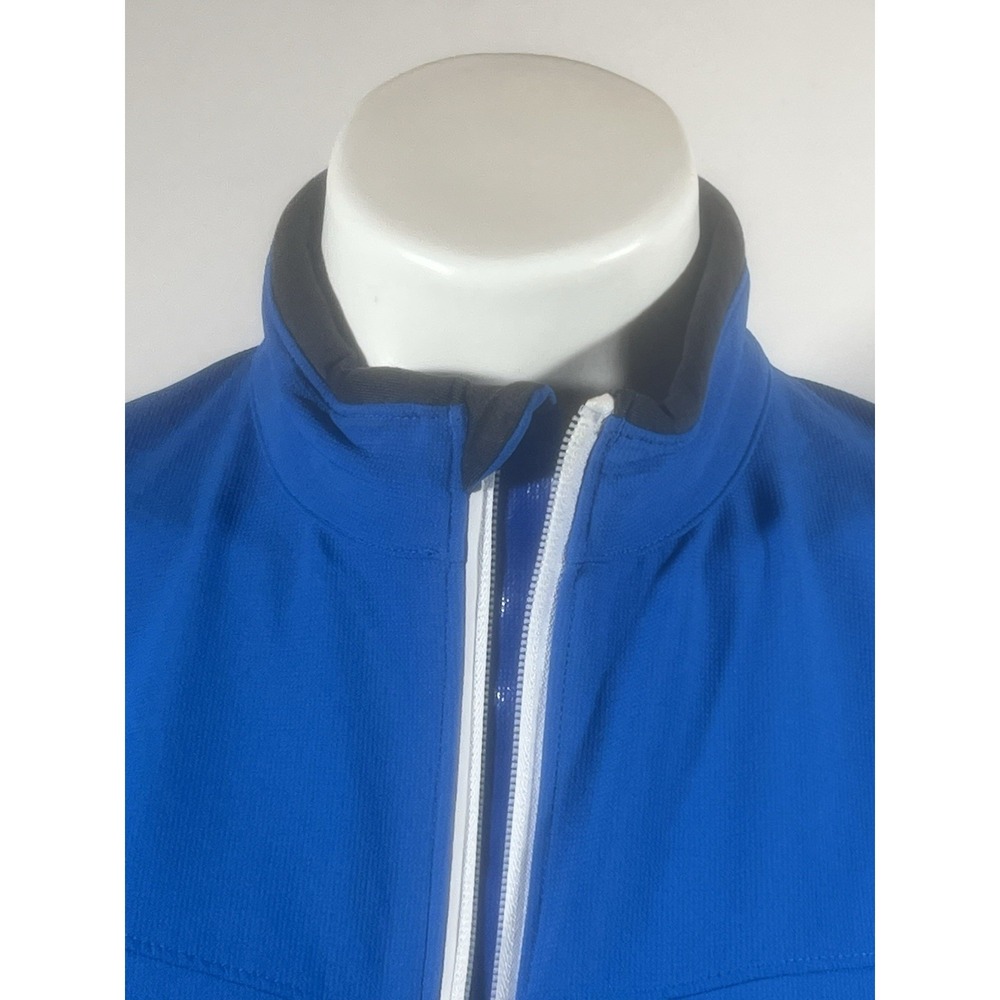 Novara Cycling Jacket Mens Blue Reflective Full Zip Performance Riding - Picture 15 of 16